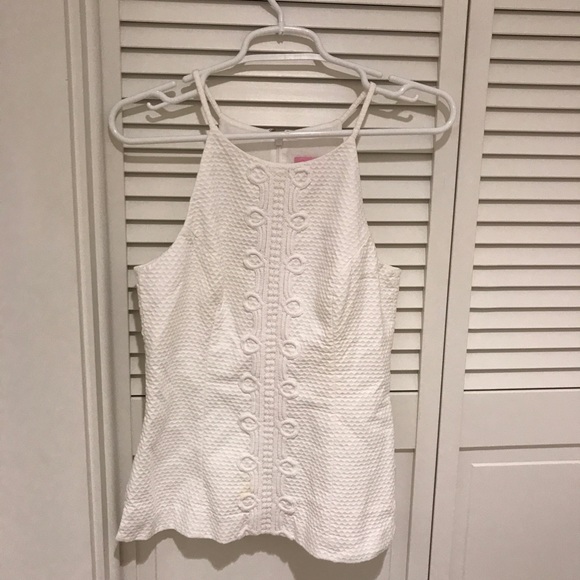 Lilly Pulitzer Annabelle Top White - Picture 1 of 3